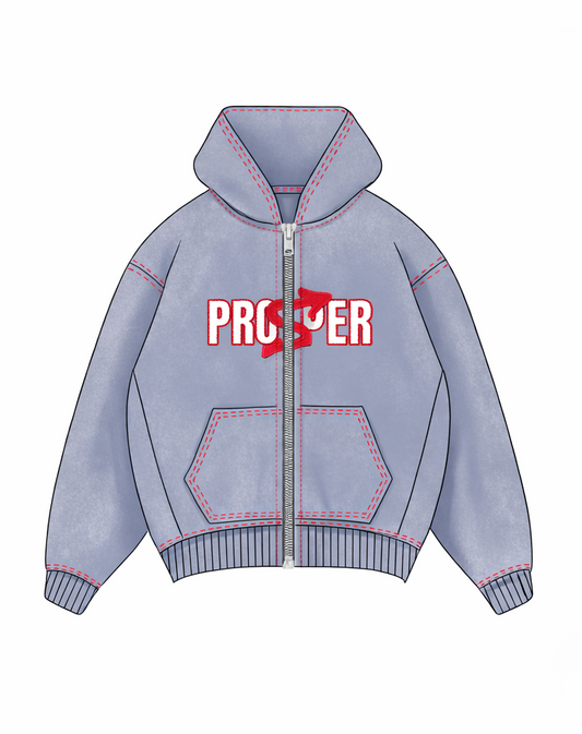 "TFP" Gray Zip Up