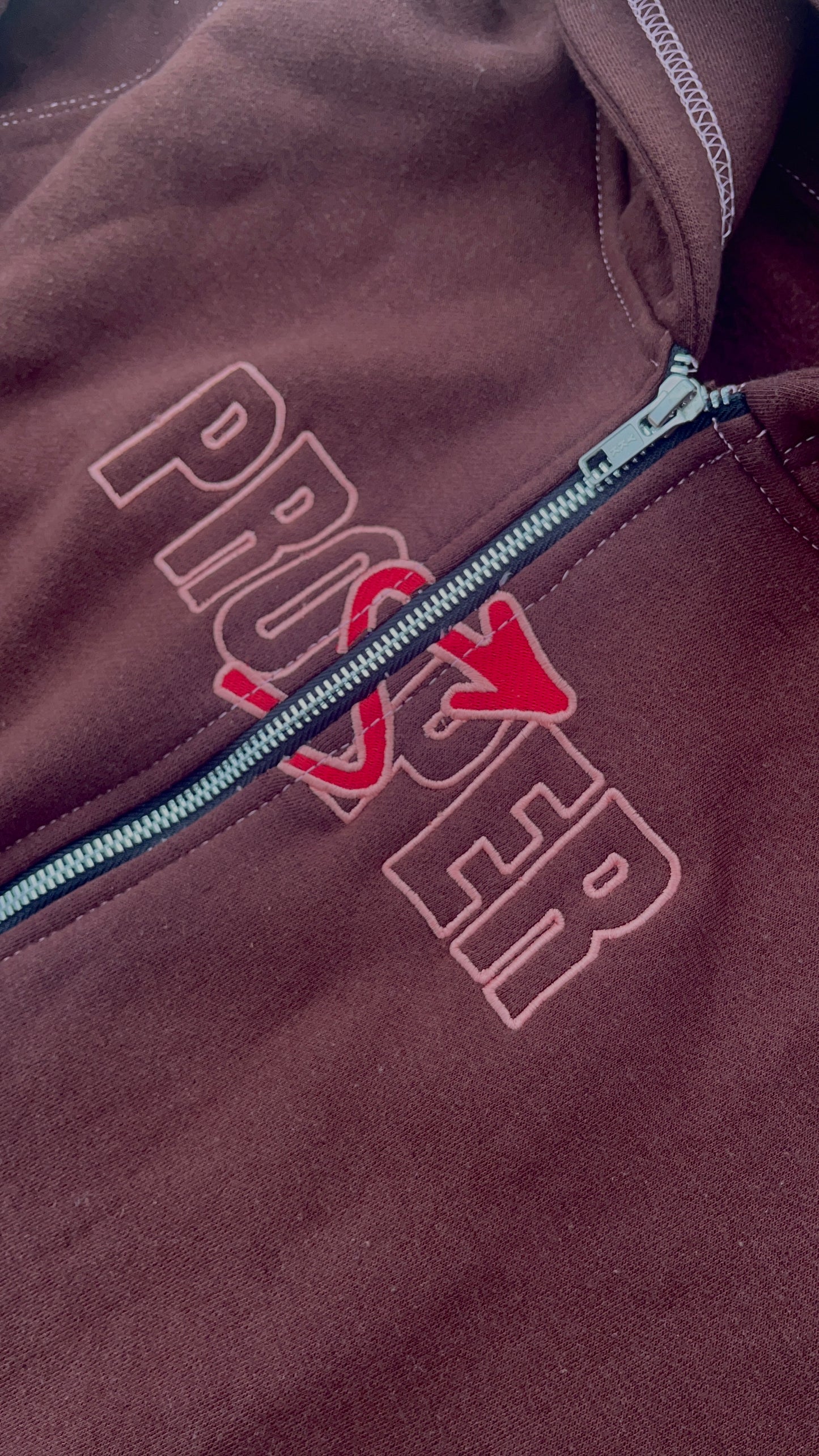 "TFP" Brown Zip Up