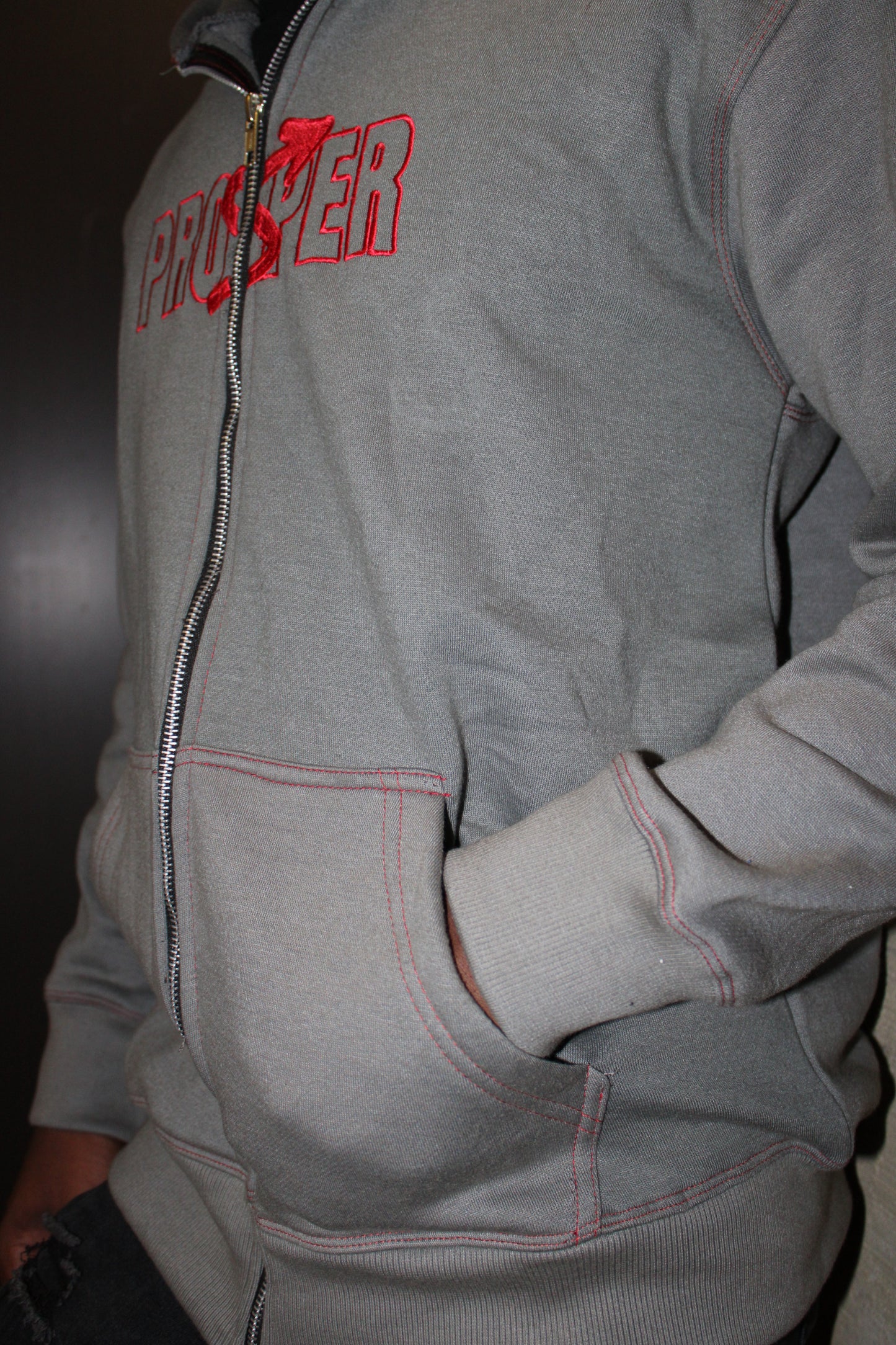 "TFP" Gray Zip Up